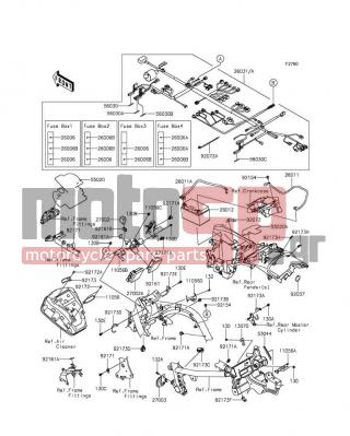 KAWASAKI - VULCAN® S 2015 -  - Chassis Electrical Equipment - 11056-4293 - BRACKET,CONNECTOR,IG. SW.,ETC.