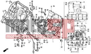 HONDA - CBR1000F (ED) 1991 - Engine/Transmission - CRANKCASE - 96001-0605500 - BOLT, FLANGE, 6X55