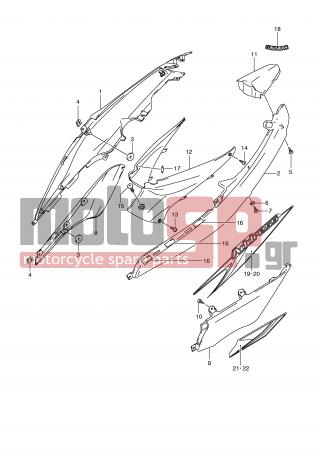 SUZUKI - FL125 (P2) Address 2008 - Body Parts - FRAME COVER (MODEL K9) - 48135-47G00-000 - CUSHION, COVER FRONT