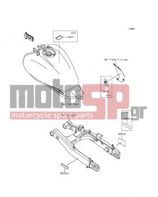KAWASAKI - VULCAN® S 2015 - Body Parts - Labels - 56053-0866 - LABEL-SPECIFICATION,TIRE&LOAD