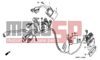 HONDA - CBR600F (ED) 2005 - Electrical - WIRE HARNESS - 50180-MBW-D20 - CLAMP, HARNESS