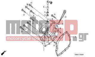 HONDA - XR125L (ED) 2005 - Engine/Transmission - RIGHT CRANKCASE COVER - 22815-KPS-900 - SPRING, CLUTCH LEVER