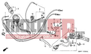 HONDA - CBR600F (ED) 2005 - Frame - HANDLE LEVER-SWITCH-CABLE - 17910-MBW-D20 - CABLE COMP. A, THROTTLE