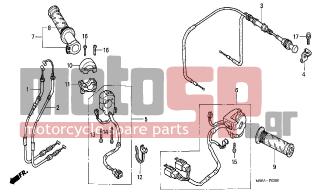 HONDA - VTR1000F (ED) 2002 - Frame - SWITCH/CABLE - 93500-050200G - SCREW, PAN, 5X20