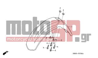 HONDA - XR125L (ED) 2005 - Body Parts - FRONT FENDER - 95701-0602500 - BOLT, FLANGE, 6X25