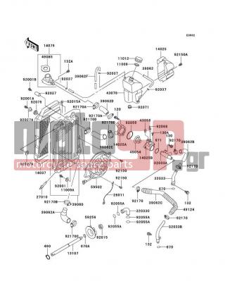 KAWASAKI - VULCAN 750 2002 - Κινητήρας/Κιβώτιο Ταχυτήτων - Radiator - 13107-1155 - SHAFT,IMPELLER