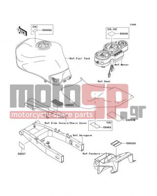 KAWASAKI - ZR-7S 2002 - Body Parts - Labels(H1/H2) - 56033-1228 - LABEL-MANUAL,DAILY SAFETY