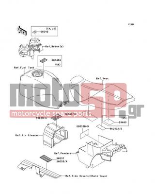KAWASAKI - ZRX1200R 2002 - Body Parts - Labels - 56070-1139 - LABEL-WARNING,STORAGE