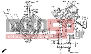 HONDA - CBR600F (ED) 1989 - Engine/Transmission - CRANKCASE SET - 90024-MJ0-000 - BOLT, FLANGE, 8X88