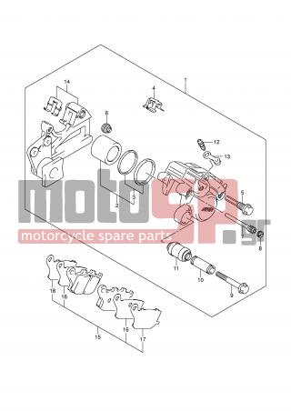 SUZUKI - GSF650 (E2) 2006 - Brakes - REAR CALIPER (GSF650AK5/UAK5/SAK5/SUAK5/AK6/UAK6/SAK6/SUAK6) - 69133-06G00-000 - RETAINER