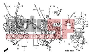 HONDA - XL650V (ED) TransAlp 2002 - Κινητήρας/Κιβώτιο Ταχυτήτων - CRANKCASE - 95701-0812500 - BOLT, FLANGE, 8X125