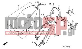 HONDA - CBR1000F (ED) 1988 - Body Parts - SEAT/REAR COWL (CBR1000FH/FJ/FM) - 77215-GC2-000 - RUBBER B, SEAT STOPPER