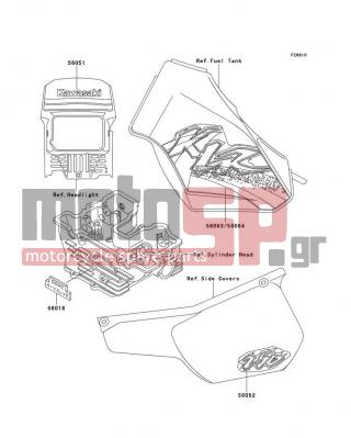 KAWASAKI - KLR250 2001 - Body Parts - Decals(KL250-D18) - 56052-1327 - MARK,SIDE COVER,250