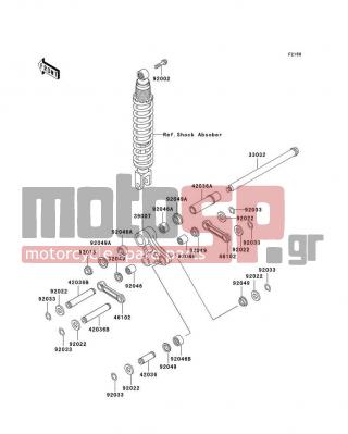 KAWASAKI - KLR250 2001 -  - Rear Suspension - 46102-1129 - ROD,UNI TRAK