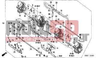 HONDA - CBF600S (ED) 2006 - Engine/Transmission - CARBURETOR (ASSY.) - 91406-SL4-931 - CLAMP, FUEL HOSE (D10.5)