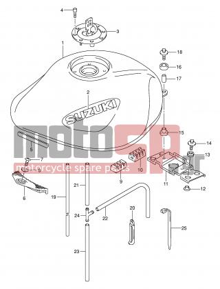 SUZUKI - GSF600S (E2) 2003 - Body Parts - FUEL TANK (MODEL K3) - 09404-10417-000 - CLAMP
