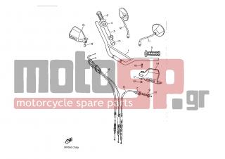 YAMAHA - XT600 (EUR) 1987 - Frame - STEERING HANDLE CABLE - 1VJ-26302-00-00 - Throttle Cable Assy