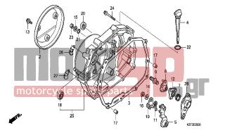 HONDA - ANF125A (GR) Innova 2010 - Engine/Transmission - RIGHT CRANKCASE COVER - 22860-HB3-000 - RETAINER COMP., BALL