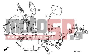 HONDA - CBF600SA (ED) ABS BCT 2009 - Frame - HANDLE LEVER/SWITCH/CABLE - 35335-MCJ-750 - SWITCH SET, CLUTCH
