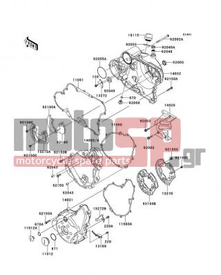 KAWASAKI - KLR650 NEW EDITION 2014 - Engine/Transmission - Engine Cover(s) - 14032-0149 - COVER-CLUTCH