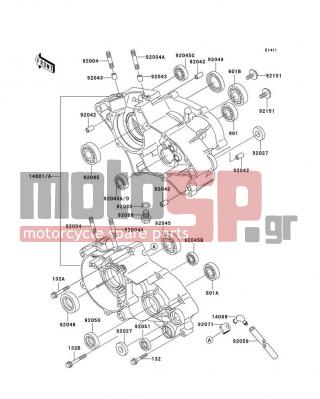 KAWASAKI - KX65 2001 - Engine/Transmission - Crankcase - 92065-058 - GASKET,10.5X16X1