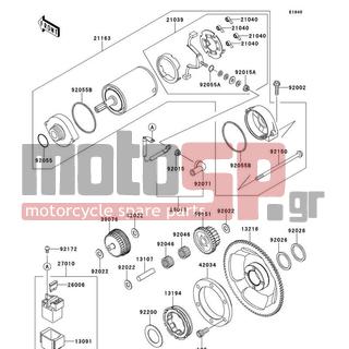 KAWASAKI - KLR650 NEW EDITION 2014 -  - Starter Motor - 92150-1913 - BOLT,STARTER MOTOR