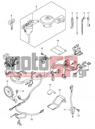 SUZUKI - DR-Z400 S (E2) 2006 - Electrical - WIRING HARNESS (MODEL K5) - 36611-29F10-000 - PROTECTOR, WIRING HARNESS