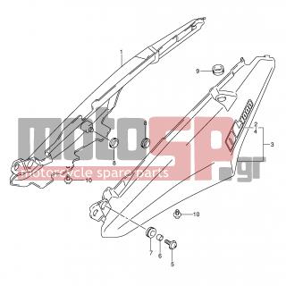 SUZUKI - DL1000 (E2) V-Strom 2002 - Body Parts - SEAT TAIL COVER (MODEL K3) - 09320-08018-000 - CUSHION, CENTER