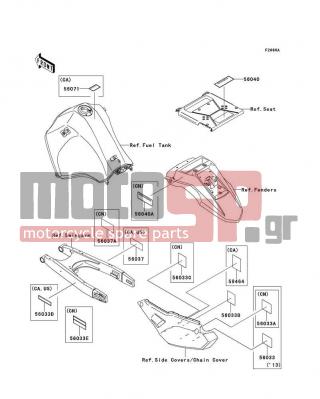 KAWASAKI - KLR650 NEW EDITION 2014 - Body Parts - Labels(EDF-EES) - 56037-1981 - LABEL-SPECIFICATION,TIRE&LOAD