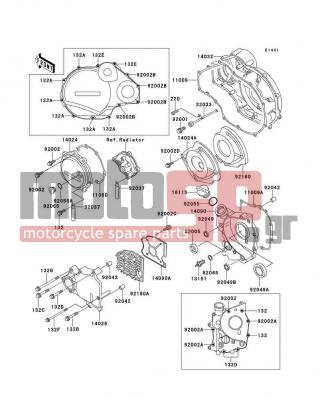 KAWASAKI - NINJA® ZX™-11 2001 - Engine/Transmission - Engine Cover(s) - 32033-1204 - PIPE,CLUTCH COVER