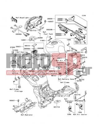 KAWASAKI - NINJA® ZX™-12R 2001 -  - Chassis Electrical Equipment - 92170-1494 - CLAMP,HARNESS