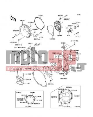 KAWASAKI - NINJA® ZX™-12R 2001 - Engine/Transmission - Engine Cover(s) - 11061-1087 - GASKET,BREATHER COVER