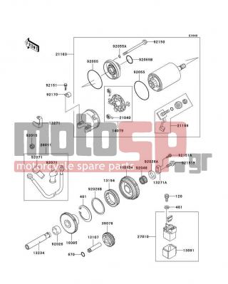 KAWASAKI - NINJA® ZX™-12R 2001 -  - Starter Motor - 92026-1541 - SPACER,LH