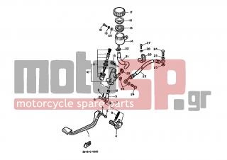 YAMAHA - FJ1100 (EUR) 1985 - Brakes - REAR MASTER CYLINDER