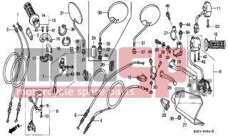 HONDA - XR250R (ED) 2001 - Frame - HANDLE LEVER/SWITCH/ CABLE (CL/DK/ED/U) - 88255-MM9-000 - RUBBER COMP., MOUNTING