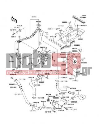 KAWASAKI - NINJA® ZX™-9R 2001 - Engine/Transmission - Radiator - 92170-1036 - CLAMP