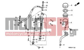 HONDA - CBR600F (ED) 1999 - Brakes - REAR BRAKE MASTER CYLINDER - 94201-20120- - PIN, SPLIT, 2.0X12