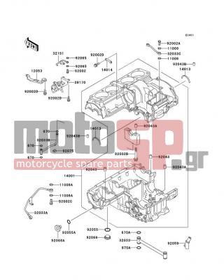 KAWASAKI - VOYAGER XII 2001 - Engine/Transmission - Crankcase - 12053-1209 - GUIDE-CHAIN,TENSIONER