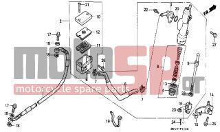 HONDA - XRV750 (IT) Africa Twin 1992 - Brakes - REAR BRAKE MASTER CYLINDER - 43503-MS8-006 - CONNECTOR