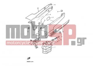 YAMAHA - XJ600 (EUR) 1991 - Body Parts - SIDE COVER / OIL TANK - 3KM-2173F-20-00 - Graphic 2