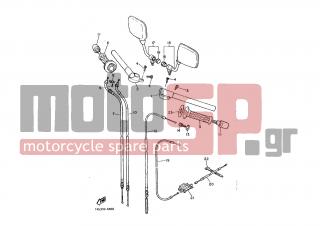 YAMAHA - SRX600 (EUR) 1986 - Frame - STEERING HANDLE CABLE - 53L-26261-01-00 - Connector, Cable