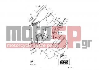 YAMAHA - XT600 (EUR) 1987 - Body Parts - SIDE COVER  OIL TANK - 2KF-2172E-00-00 - Stay, Side Cover 1