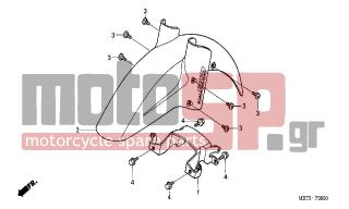 HONDA - XL1000VA (ED)-ABS Varadero 2004 - Body Parts - FRONT FENDER - 95701-0601207 - BOLT, FLANGE, 6X12