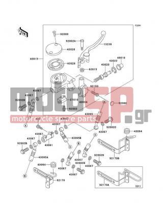 KAWASAKI - VULCAN 1500 NOMAD 2001 -  - Front Master Cylinder - 43015-1619 - CYLINDER-ASSY-MASTER,FR