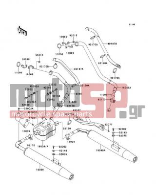 KAWASAKI - VULCAN 1500 NOMAD 2001 -  - Muffler(s) - 92150-1749 - BOLT,10X55