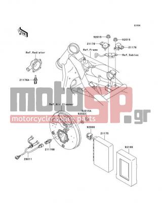 KAWASAKI - VULCAN 1500 NOMAD FI 2001 - Engine/Transmission - Fuel Injection - 21176-1084 - SENSOR,PRESSURE