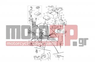 YAMAHA - FZ1-S 1000 (GRC) 2007 - Electrical - ELECTRICAL 2 - 2D1-82530-00-00 - Stop Switch Assy