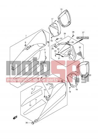 SUZUKI - GSX1300 BKing (E2)  2009 - Body Parts - MUFFLER COVER (MODEL K8/K9) - 09320-08069-000 - CUSHION, COVER BRACKET