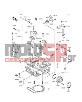 KAWASAKI - KLR™650 2016 - Engine/Transmission - Cylinder Head - 132BD0612 - BOLT-FLANGED-SMALL,6X12