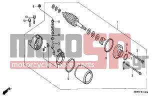 HONDA - CBR600F (ED) 2001 - Electrical - STARTING MOTOR - 31206-MBE-008 - HOLDER SET, BRUSH